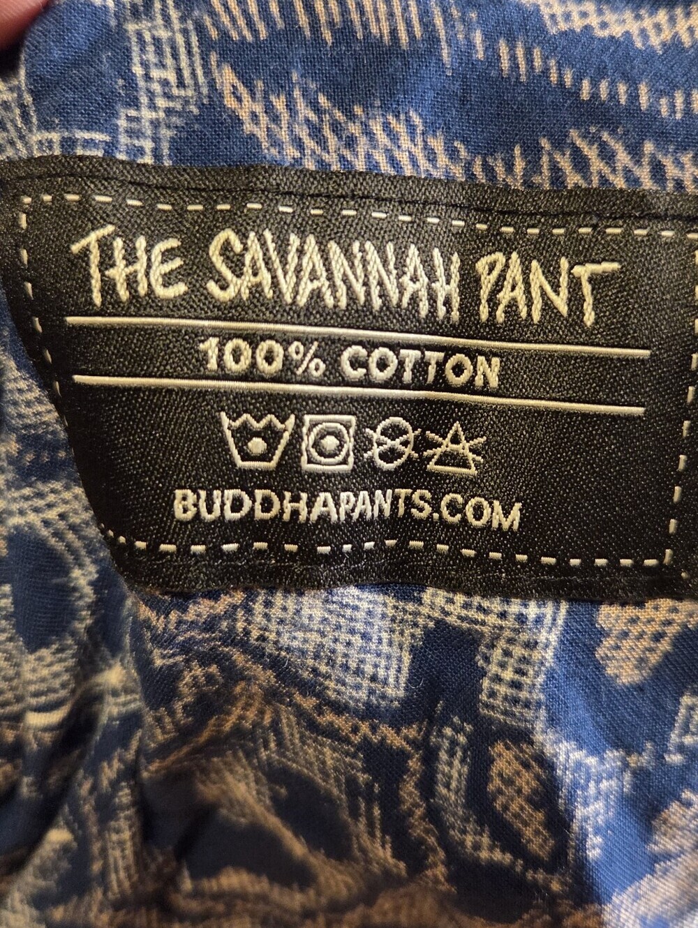 Buddha Pants Harem Savannah 100% Cotton Unisex Size XXS Blue Artsy Boho Yoga - Picture 2 of 8